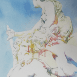 Détail fontaine Pallas Athéna