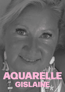 carte presentation AQUARELLE GISLAINE aquarelliste